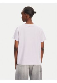 TwinSet - TWINSET T-Shirt 251TT2040 Fioletowy Regular Fit. Kolor: fioletowy. Materiał: bawełna #3