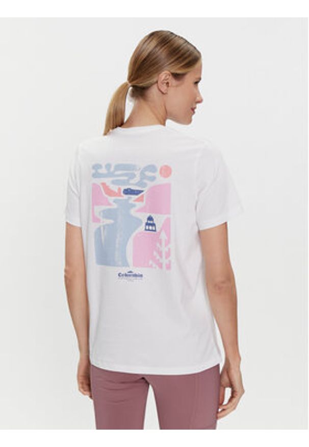 columbia - Columbia T-Shirt Boundless Beauty™ Graphic 2036573 Biały Relaxed Fit. Kolor: biały. Materiał: bawełna