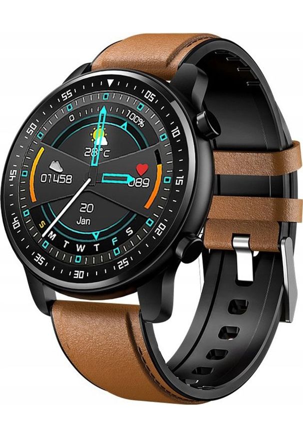 ZAXER - Smartwatch Zaxer ZT1 Brązowy (1.00). Rodzaj zegarka: smartwatch. Kolor: brązowy