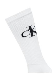 Calvin Klein Jeans Skarpety długie 701228802 Biały. Kolor: biały. Materiał: materiał, bawełna