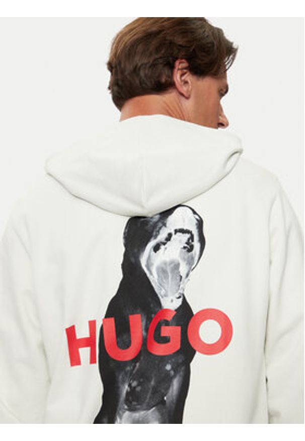 Hugo Bluza Dartchon 50525054 Écru Regular Fit. Materiał: bawełna