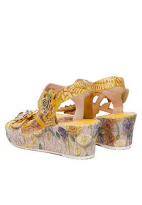 Laura Vita Sandały Facdiao 42 Żółty. Kolor: żółty. Materiał: skóra #2