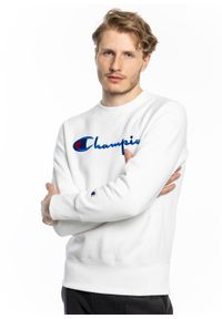 Bluza męska Champion Premium Reverse Weave Fleece Sweatshirt (215160-WW001). Kolor: biały. Materiał: materiał. Styl: sportowy, elegancki