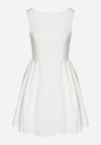 Born2be - Biała Bawełniana Sukienka Rozkloszowana Lavione. Okazja: na co dzień. Kolor: biały. Materiał: bawełna. Typ sukienki: proste. Styl: casual, elegancki, klasyczny #5