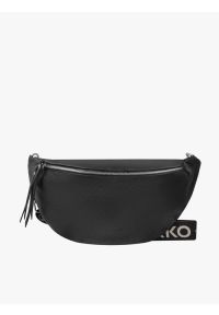 Ryłko - Pojemna nerka-crossbody. Kolor: czarny. Materiał: skórzane. Styl: street #1
