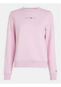 Tommy Jeans Bluza Gold Linear DW0DW16931 Różowy Regular Fit. Kolor: różowy. Materiał: bawełna, syntetyk