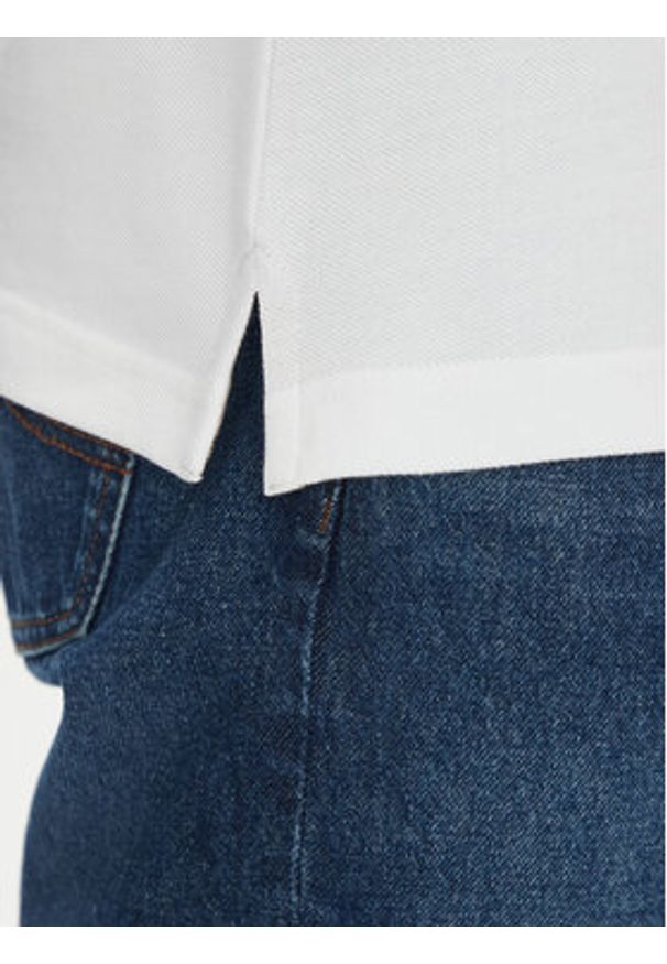 Barbour Polo Tartan MML0012WH11 Biały Tailored Fit. Typ kołnierza: polo. Kolor: biały. Materiał: bawełna