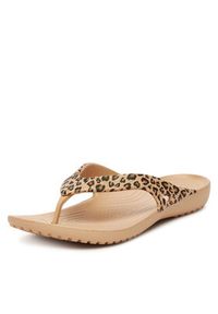 Crocs Japonki KADEE II LEOPARD FLIP W 206398-98R Beżowy. Kolor: beżowy #14