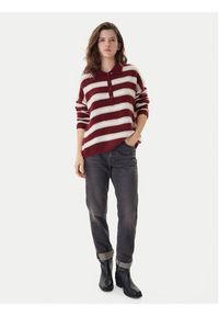 only - ONLY Sweter Talio 15358606 Bordowy Regular Fit. Kolor: czerwony. Materiał: syntetyk #5