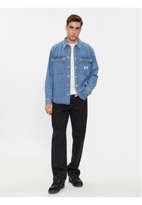 Calvin Klein Jeans Koszula jeansowa Relaxed Linear Denim Shirt J30J324582 Granatowy Regular Fit. Kolor: niebieski. Materiał: bawełna #4