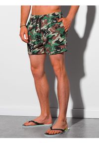 Ombre Clothing - Kąpielówki męskie - V20 - Rozmiar: S. Okazja: na plażę. Materiał: poliester. Wzór: kolorowy, moro. Sezon: lato. Styl: sportowy #3
