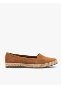 Ryłko - Rude welurowe espadryle. Nosek buta: okrągły. Kolor: brązowy. Materiał: welur, skóra. Styl: street #1