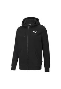 Bluza z kapturem zapinana na zamek błyskawiczny Puma Essentail Logo. Typ kołnierza: kaptur. Kolor: czarny, biały, wielokolorowy. Materiał: elastan, bawełna. Sport: piłka nożna #1