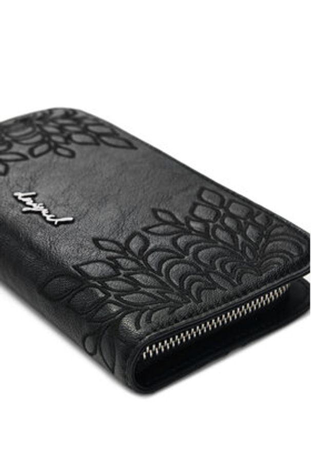 Desigual Portfel 26SAYP20 Czarny. Kolor: czarny. Materiał: skóra