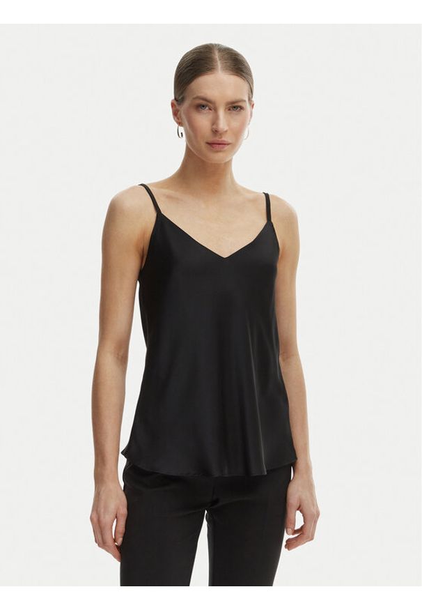 Rinascimento Top CFC0127685003 Czarny Regular Fit. Kolor: czarny. Materiał: syntetyk