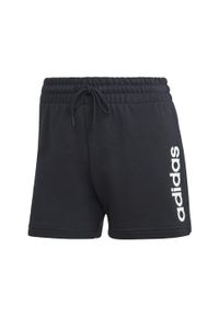 Adidas - Essentials Linear French Terry Shorts. Kolor: biały, wielokolorowy, czarny