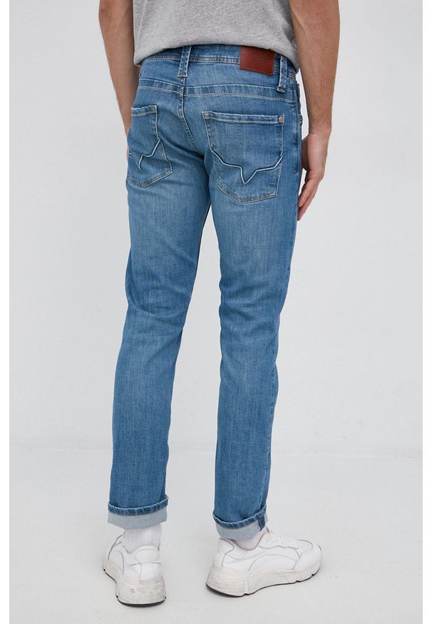 Pepe Jeans Jeansy Cash męskie. Kolor: niebieski