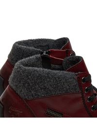Rieker Trzewiki L6543-35 Bordowy. Kolor: czerwony. Materiał: skóra #4
