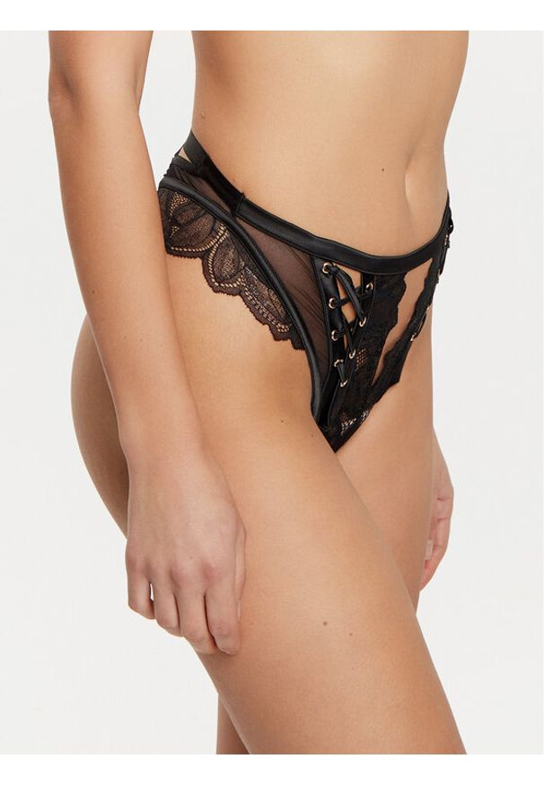 Hunkemöller Stringi Cierra 300368 Czarny. Kolor: czarny. Materiał: syntetyk