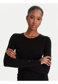 Guess Sweter Elinor W2YR30 Z2V62 Czarny Regular Fit. Kolor: czarny. Materiał: wiskoza