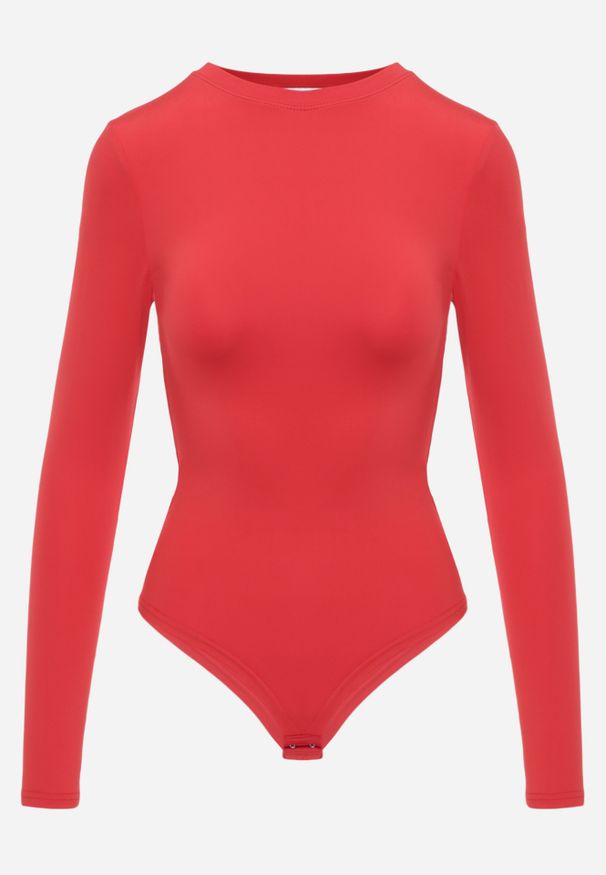 Renee - Czerwone Body Glorya. Kolor: czerwony. Długość rękawa: długi rękaw. Długość: długie. Styl: klasyczny
