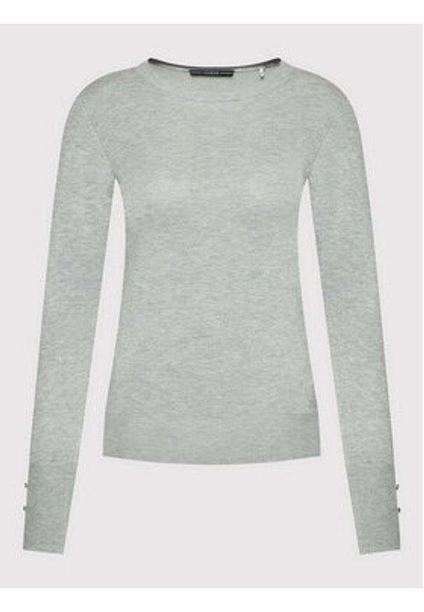 Guess Sweter Elinor W2YR30 Z2V62 Szary Regular Fit. Kolor: szary. Materiał: wiskoza