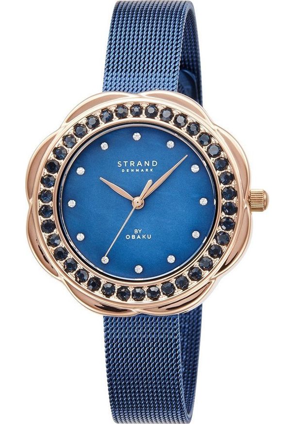Zegarek Strand Zegarek damski Strand S735LXVLML-CSL CYRKONIE niebieski. Kolor: niebieski