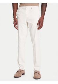 BOSS Chinosy P-Kaiton1 50543945 Écru Slim Fit. Materiał: syntetyk