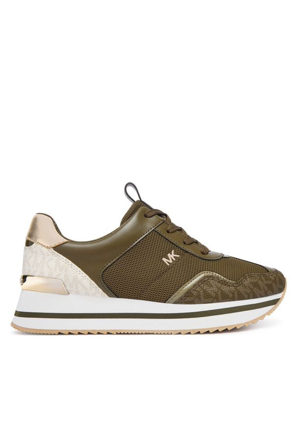 MICHAEL Michael Kors Sneakersy Raina 43T6RNFS1D Khaki. Kolor: brązowy. Materiał: skóra