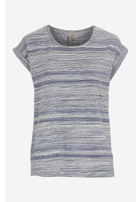 Soyaconcept - T-shirt Galina. Kolor: niebieski. Materiał: jersey