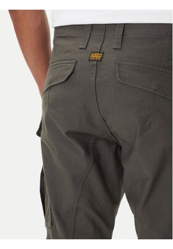 G-Star RAW - G-Star Raw Spodnie materiałowe Zip Pocket 3D D24307-E172 Zielony Skinny Fit. Kolor: zielony. Materiał: bawełna