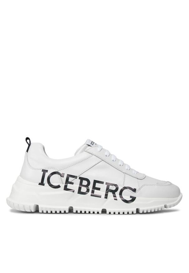 Iceberg Sneakersy Gregor IU1631 Biały. Kolor: biały. Materiał: skóra