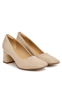 Clarks Czółenka Fernie Court 26183034 Beżowy jasny. Kolor: beżowy. Materiał: skóra, lakier #3