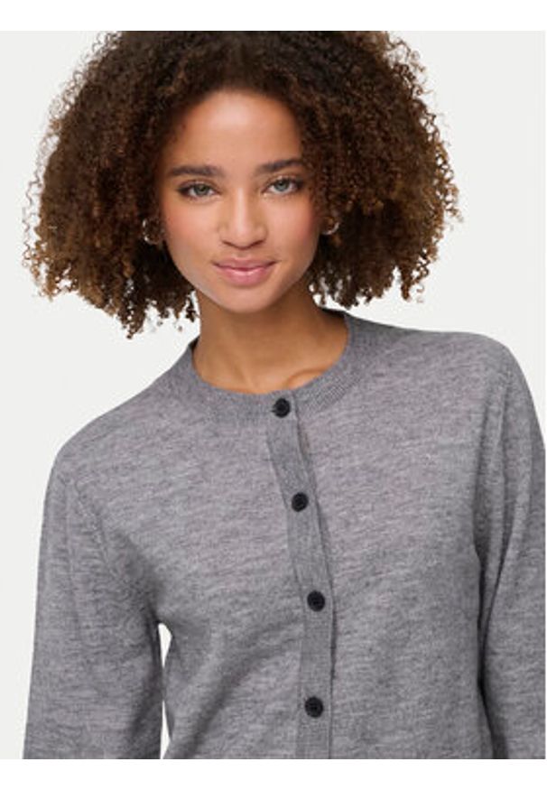 only - ONLY Kardigan Camille 15349639 Szary Regular Fit. Kolor: szary. Materiał: syntetyk