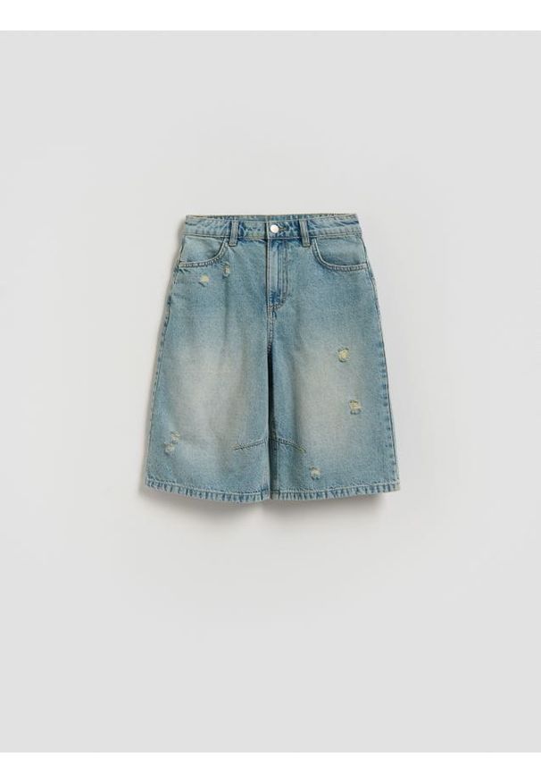 Reserved - Jeansowe szorty bermudy - niebieski. Kolor: niebieski. Materiał: jeans