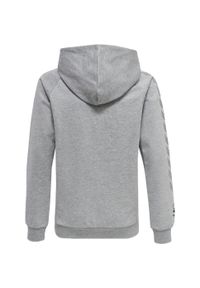 Dziecięca bawełniana bluza z kapturem Hummel Move Grid. Typ kołnierza: kaptur. Kolor: szary. Materiał: bawełna. Wzór: aplikacja