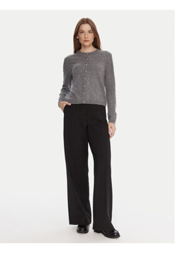 United Colors of Benetton - United Colors Of Benetton Kardigan 1002D501U Szary Regular Fit. Kolor: szary. Materiał: wełna