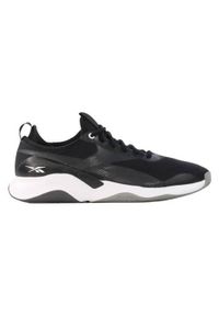 Buty do chodzenia męskie Reebok Hiit TR 20. Zapięcie: sznurówki. Kolor: czarny. Materiał: materiał, syntetyk. Szerokość cholewki: normalna. Sport: turystyka piesza
