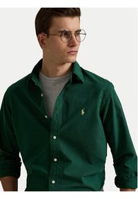 Polo Ralph Lauren Koszula 710804257063 Zielony Slim Fit. Typ kołnierza: polo. Kolor: zielony. Materiał: bawełna #6