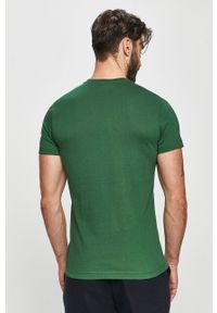 Lacoste - T-shirt TH2038 TH2038-166. Okazja: na co dzień. Kolor: zielony. Materiał: dzianina. Wzór: gładki, aplikacja. Styl: casual #2