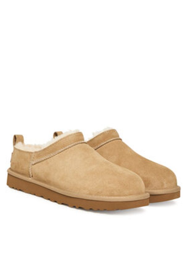 Ugg Śniegowce W Classic Micro 1173891 Beżowy. Kolor: beżowy. Materiał: skóra, zamsz