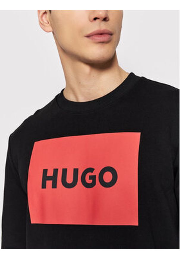 Hugo Bluza Duragol222 50467944 Czarny Regular Fit. Kolor: czarny. Materiał: bawełna