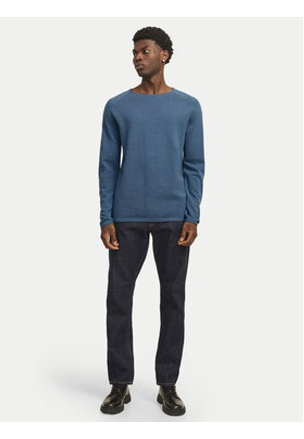 Jack & Jones - Jack&Jones Sweter Hill 12157321 Niebieski Regular Fit. Kolor: niebieski. Materiał: bawełna