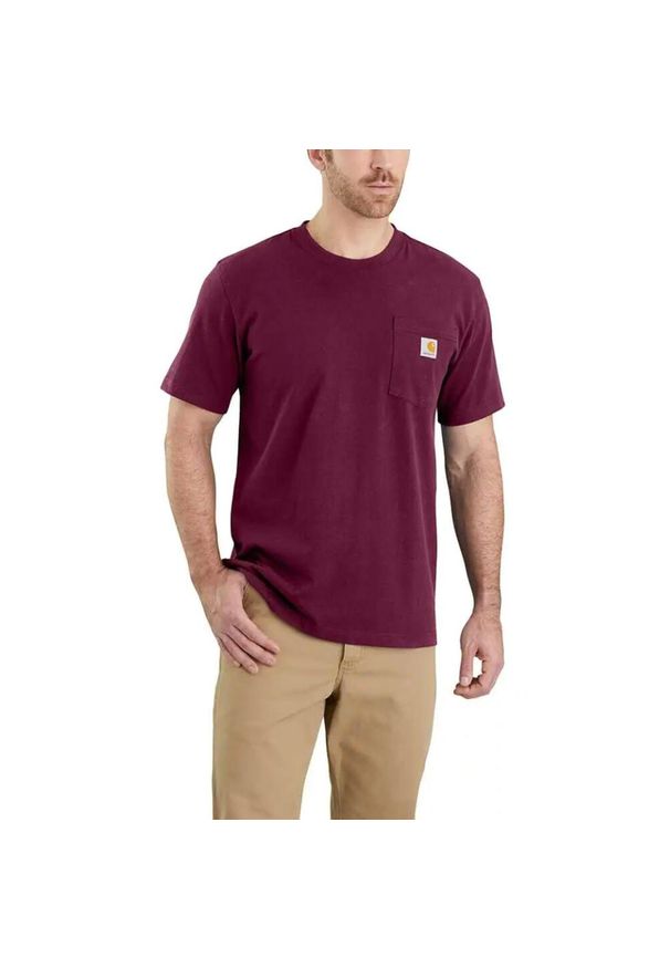 Koszulka sportowa męska T-shirt Carhartt Heavyweight Pocket K87. Kolor: czerwony