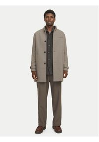 Jack & Jones Płaszcz wełniany Melton 12258672 Beżowy Regular Fit. Kolor: beżowy. Materiał: syntetyk, wełna #2