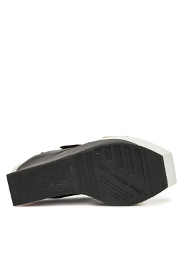United Nude Sandały Delta Wedge Sandal 1041389316 Czarny. Kolor: czarny. Materiał: skóra