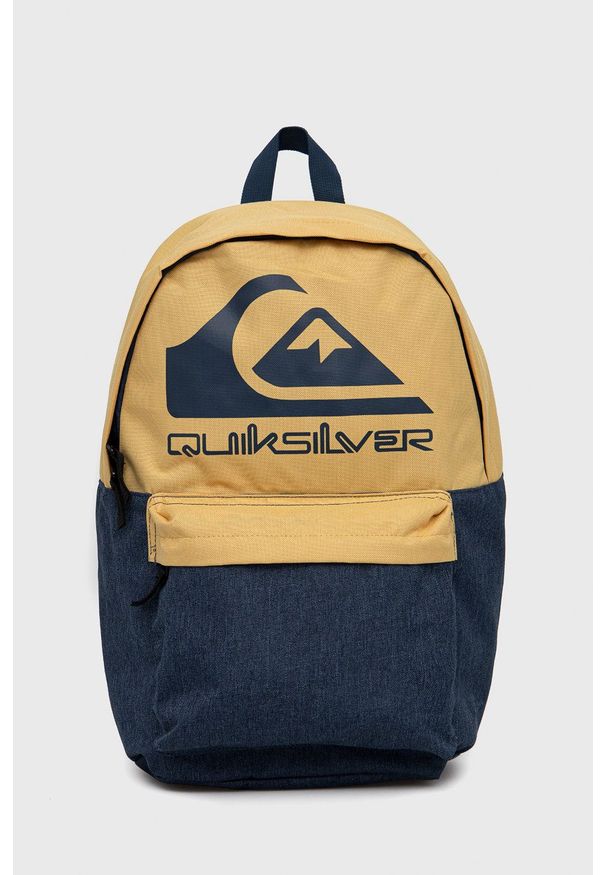 Quiksilver plecak męski kolor żółty duży z nadrukiem. Kolor: żółty. Wzór: nadruk