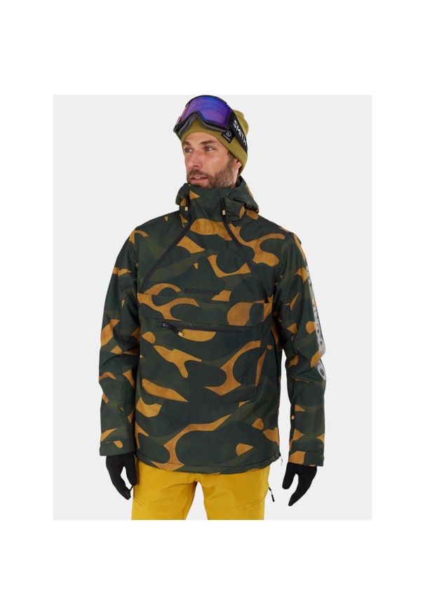 FUNDANGO - Anorak Męski Fundango Hydra ECO. Kolor: zielony, wielokolorowy, żółty. Materiał: materiał. Sezon: zima. Sport: turystyka piesza