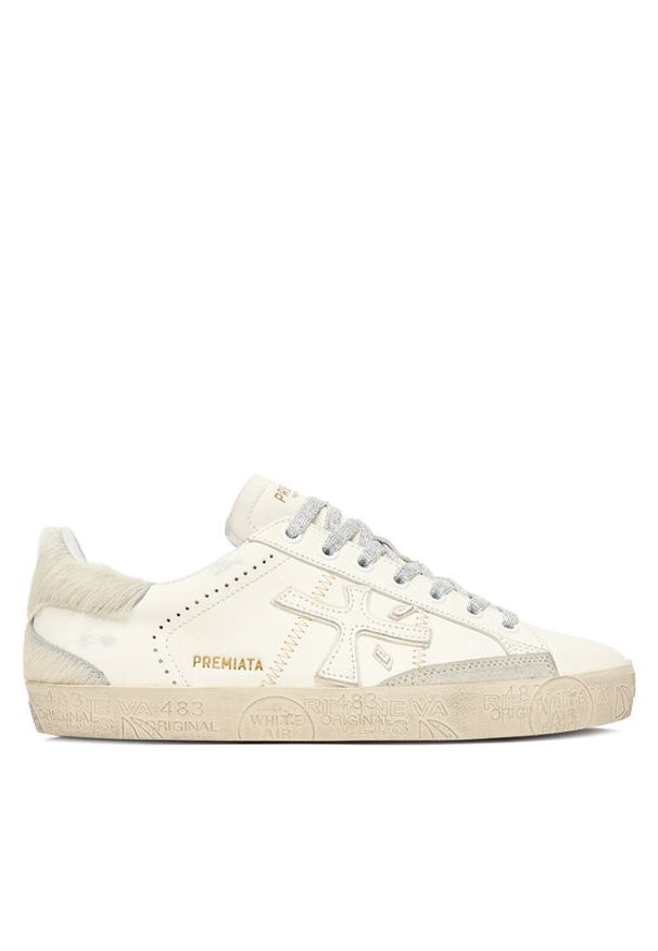 Premiata Sneakersy Stevend Var 7608 Biały. Kolor: biały. Materiał: skóra