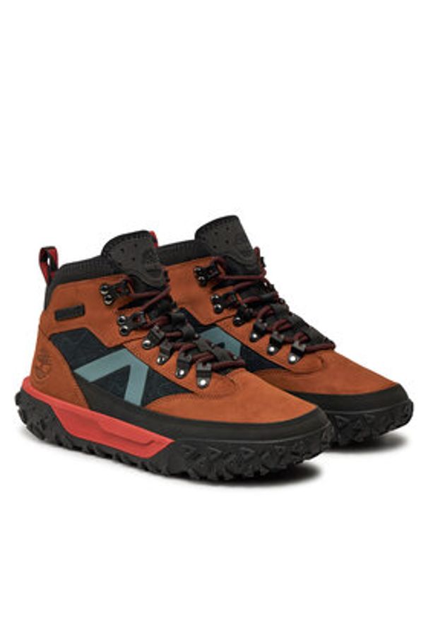 Timberland Sneakersy Gs Motion 6 Mid F/L Wp TB1A67M8F131 Brązowy. Kolor: brązowy. Materiał: skóra, nubuk